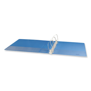 Universal® Slant D-Ring View Binder, 3 Rings, 2" Capacity, 11 x 8.5, Light Blue (UNV20733)