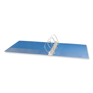 Universal® Slant D-Ring View Binder, 3 Rings, 3" Capacity, 11 x 8.5, Light Blue (UNV20753)