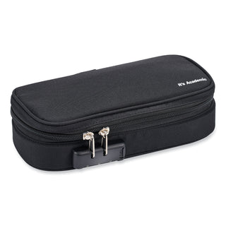 Bostitch® It's Academic Locking Pencil Case, 2 Compartments, 4.75" x 2.5" x 2.5", Black, 2/Pack (BOS24371BK2PK)