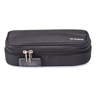 Bostitch® It's Academic Locking Pencil Case, 2 Compartments, 4.75" x 2.5" x 2.5", Black, 2/Pack (BOS24371BK2PK)