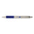 Zebra® F-402 Retractable Ballpoint Pen, 0.7mm, Blue Ink, Stainless Steel/Blue Barrel (ZEB29220)