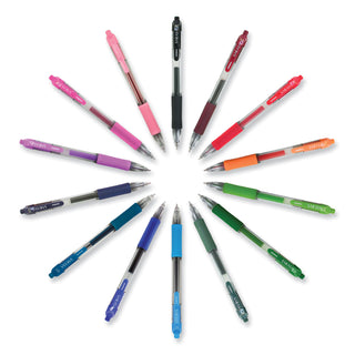 Zebra® Sarasa Dry Gel X20 Retractable Gel Pen, Medium 0.7mm, Assorted Ink/Barrel, 14/Pack (ZEB46824)