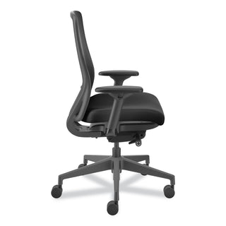 HON® Nucleus Series Recharge Task Chair, Supports Up to 300 lb, 16.63 to 21.13 Seat Height, Black Seat/Back, Black Base (HONNR12SAMC10BT)