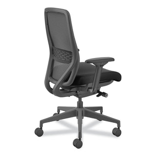 HON® Nucleus Series Recharge Task Chair, Supports Up to 300 lb, 16.63 to 21.13 Seat Height, Black Seat/Back, Black Base (HONNR12SAMC10BT)