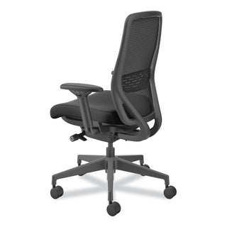 HON® Nucleus Series Recharge Task Chair, Supports Up to 300 lb, 16.63 to 21.13 Seat Height, Black Seat/Back, Black Base (HONNR12SAMC10BT)