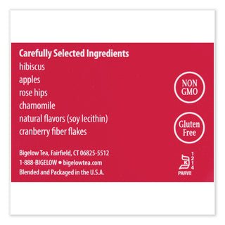 Bigelow® Cranberry Apple Herbal Tea, 28/Box (BTC10400)