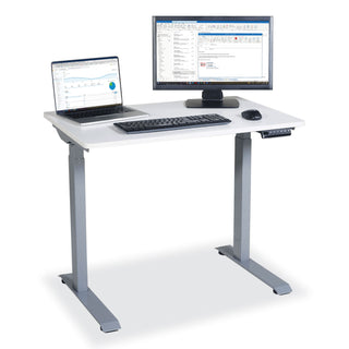 Victor® Electric Height Adjustable Standing Desk, 36 x 23.6 x 38.7 to 48.4, White (VCTDC830W)