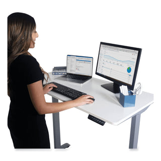 Victor® Electric Height Adjustable Standing Desk, 48 x 23.6 x 28.7 to 48.4, White (VCTDC840W)
