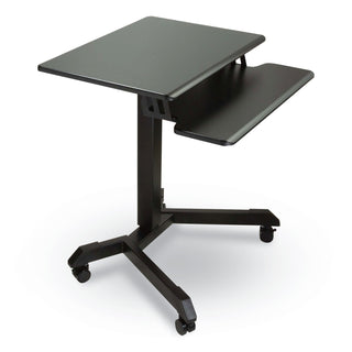 Victor® Mobile Height Adjustable Standing Desk with Keyboard Tray, 25.6 x 17.7 x 29 to 44, Black (VCTDC550)