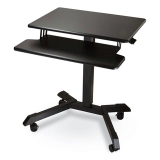 Victor® Mobile Height Adjustable Standing Desk with Keyboard Tray, 25.6 x 17.7 x 29 to 44, Black (VCTDC550)
