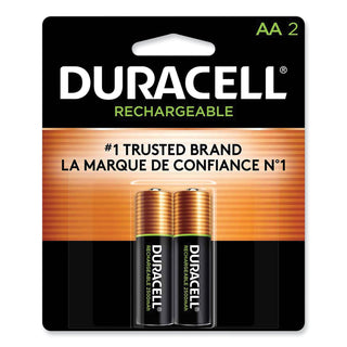 Duracell® Rechargeable StayCharged NiMH Batteries, AA, 2/Pack (DURNLAA2BCD)