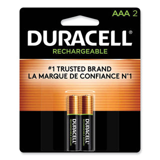 Duracell® Rechargeable StayCharged NiMH Batteries, AAA, 2/Pack (DURNLAAA2BCD)