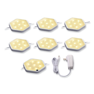 BLACK+DECKER LED Under Cabinet Puck Light Kit, 2.68w x 0.3h, White (BOSLEDUCPUCK7WK)