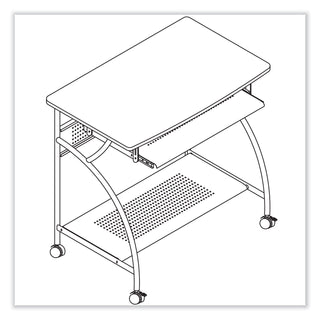 Safco® Eastwinds Series Argo PC Workstation, 31.5" x 19.75" x 30.25", Anthracite (SAF947ANT)