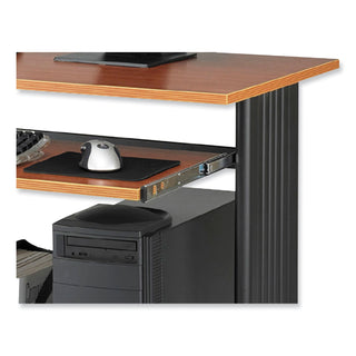Safco® 35&quot; Wide Fixed Height Workstation, Cherry Shelves/Black Frame (SAF1921CY)