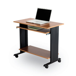 Safco® 35&quot; Wide Fixed Height Workstation, Cherry Shelves/Black Frame (SAF1921CY)