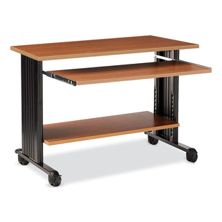 Safco® 35&quot; Wide Fixed Height Workstation, Cherry Shelves/Black Frame (SAF1921CY)