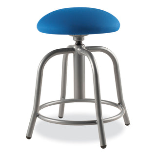 NPS® 6800 Series Height Adj Fabric Padded Seat Stool, Supports 300lb, 18"-25" Ht, Cobalt Blue Seat/Gray Base (NPS6825S02)