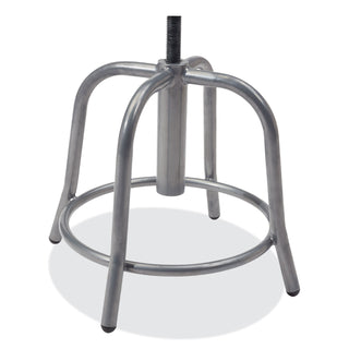 NPS® 6800 Series Height Adj Fabric Seat Swivel Stool, Supports 300 lb, 18"-25" Seat Ht, Black Seat/Gray Base (NPS6810S02)
