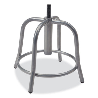 NPS® 6800 Series Height Adj Metal Seat Swivel Stool, Supports 300 lb, 18"-24" Seat Ht, Black Seat, Gray Base (NPS681002)