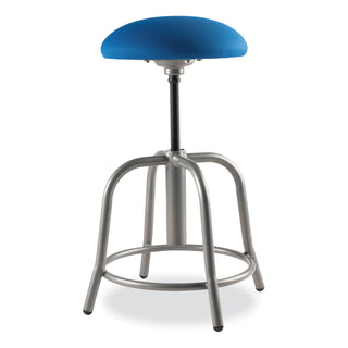 NPS® 6800 Series Height Adj Fabric Padded Seat Stool, Supports 300lb, 18"-25" Ht, Cobalt Blue Seat/Gray Base (NPS6825S02)