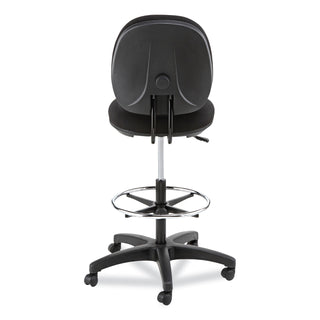 Alera® Interval Series Swivel Task Stool, 33.26" Seat Height, Supports up to 275 lbs, Black Seat/Black Back, Black Base (ALEIN4611)