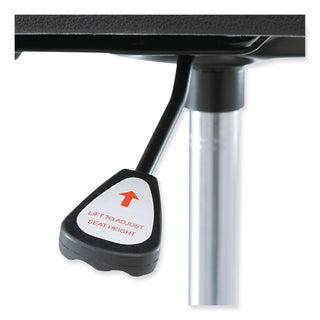 Alera® Interval Series Swivel Task Stool, 33.26" Seat Height, Supports up to 275 lbs, Black Seat/Black Back, Black Base (ALEIN4616)