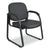 Alera® Genaro Series Faux Leather Half-Back Sled Base Guest Chair, 25" x 24.80" x 33.66", Black Seat, Black Back, Black Base (ALERL43C16)