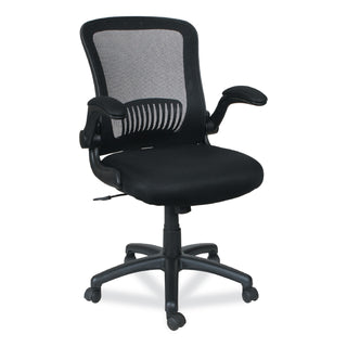 Alera® EB-E Series Swivel/Tilt Mid-Back Mesh Chair, Supports up to 275 lbs, Black Seat/Black Back, Black Base (ALEEBE4217)