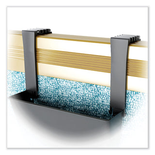 deflecto® Two Break-Resistant Plastic Partition Brackets, 2 5/8 - 4 1/8 Wide Walls, Black (DEF391404)