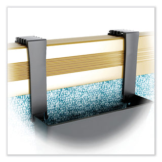 deflecto® Two Break-Resistant Plastic Partition Brackets, 2 5/8 - 4 1/8 Wide Walls, Black (DEF391404)