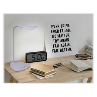 BLACK+DECKER Battery LED Dimmable Desk Lamp with Adjustable Color Temperature, 12.6" High, White (BOSVLED1820BD)