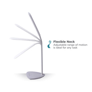 BLACK+DECKER Battery LED Dimmable Desk Lamp with Adjustable Color Temperature, 12.6" High, White (BOSVLED1820BD)