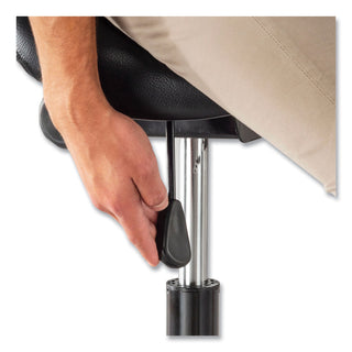 Safco® Twixt Extended-Height Saddle Seat Stool, Backless, Supports 300lb, 22.9" to 32.7" High Black Seat (SAF3006BV)