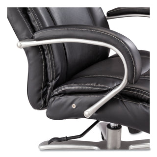 Safco® Lineage Big&Tall Mid Back Task Chair 24.5" Back, Max 350lb, 19.5" to 23.25" High Black Seat,Chrome,Ships in 1-3 Business Days (SAF3504BL)
