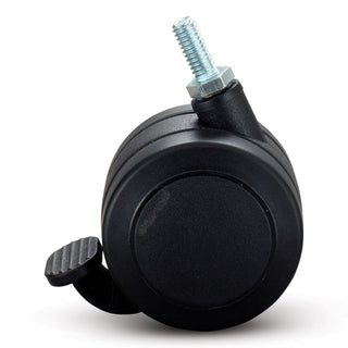Safco® Hard Floor Casters for AlphaBetter Desks, 2.5" Wheel, Black, 4/Set (SAF1211BL)