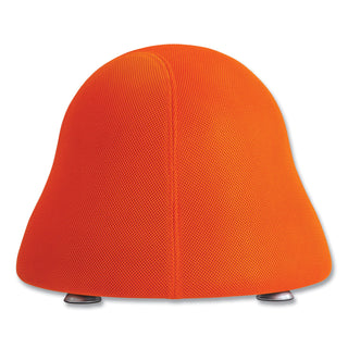 Safco® Runtz Ball Chair, Backless, Supports Up to 250 lb, Orange Fabric Seat, Silver Base (SAF4755OR)