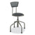 Safco® Diesel Industrial Stool with Back, Low Base, Black Leather Seat &amp; Back Pad (SAF6668)