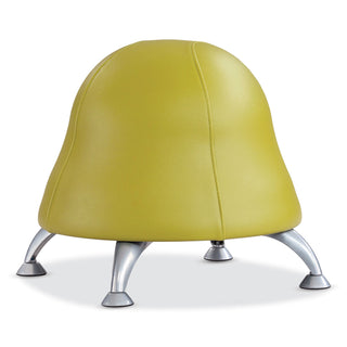Safco® Runtz Ball Chair, Backless, Supports Up to 250 lb, Green Vinyl Seat, Silver Base (SAF4756GV)