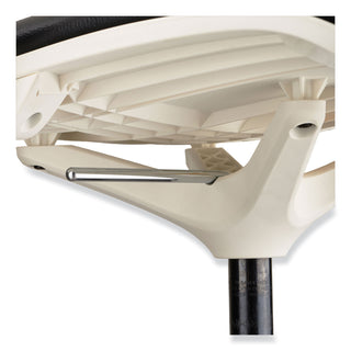 Safco® Shell Extended-Height Chair, Max 275 lb, 22" to 32" High Black/White Seat, White Back, Black Base, Ships in 1-3 Business Days (SAF7014WH)