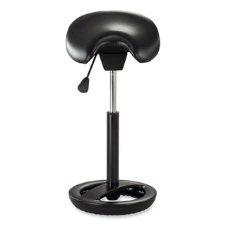 Safco® Twixt Extended-Height Saddle Seat Stool, Backless, Supports 300lb, 22.9" to 32.7" High Black Seat (SAF3006BV)