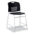 Safco® Vy Counter Height Chair, Supports Up to 350 lb, 25" Seat Height, Black Seat, Black Back, Silver Base (SAF4296BL)