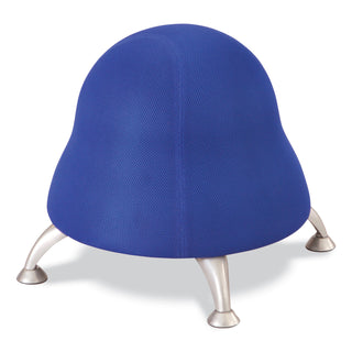 Safco® Runtz Ball Chair, Backless, Supports Up to 250 lb, Blue Fabric Seat, Silver Base (SAF4755BU)