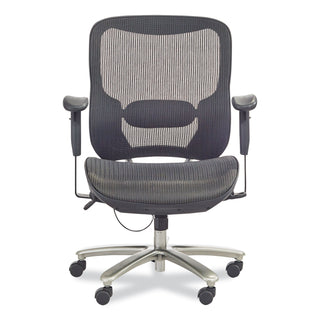 Safco® Lineage Big & Tall All-Mesh Task Chair, Supports 400lb, 19.5" - 23.25" High Black Seat,Chrome Base,Ships in 1-3 Business Days (SAF3505BL)