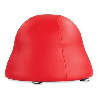 Safco® Runtz Ball Chair, Backless, Supports Up to 250 lb, Red Vinyl Seat, Silver Base (SAF4756RV)