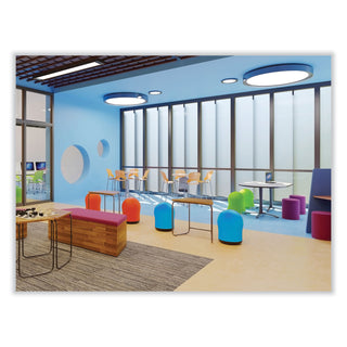 Safco® Zenergy Swivel Ball Chair, Backless, Supports Up to 250 lb, Baby Blue Vinyl (SAF4760BUV)