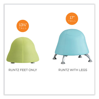 Safco® Runtz Ball Chair, Backless, Supports Up to 250 lb, Baby Blue Vinyl Seat, Silver Base (SAF4756BUV)