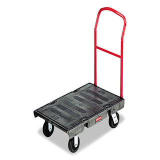 Rubbermaid® Commercial Heavy-Duty Platform Truck Cart, 2000 lb Capacity, 24" x 48" Platform, Black (RCP443600BK)