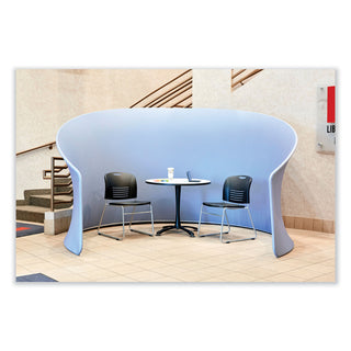 Safco® Vy Counter Height Chair, Supports Up to 350 lb, 25" Seat Height, Black Seat, Black Back, Silver Base (SAF4296BL)