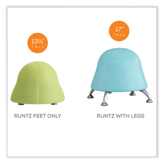 Safco® Runtz Ball Chair, Backless, Supports Up to 250 lb, Red Vinyl Seat, Silver Base (SAF4756RV)